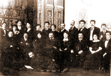 Артисты-любители вышневолоцкого драматического кружка.1906 г.